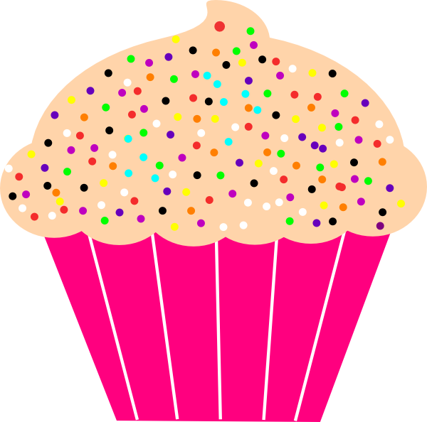 Clip art at clker. Sprinkles clipart cupcake