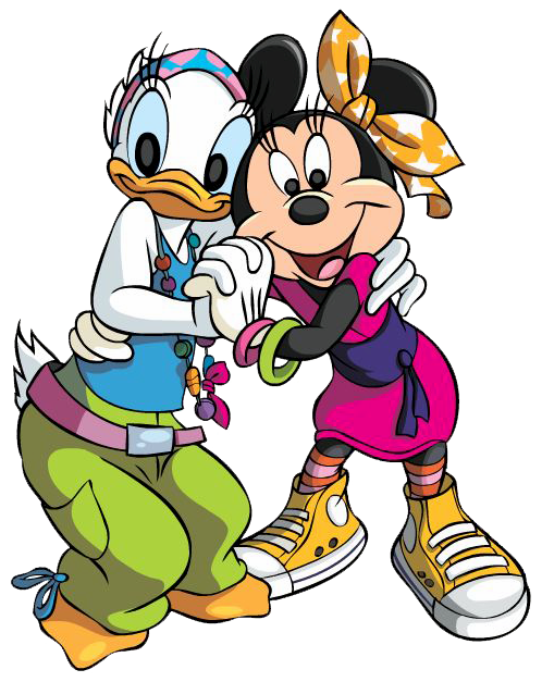 Words clipart bff. Minnie and daisy b