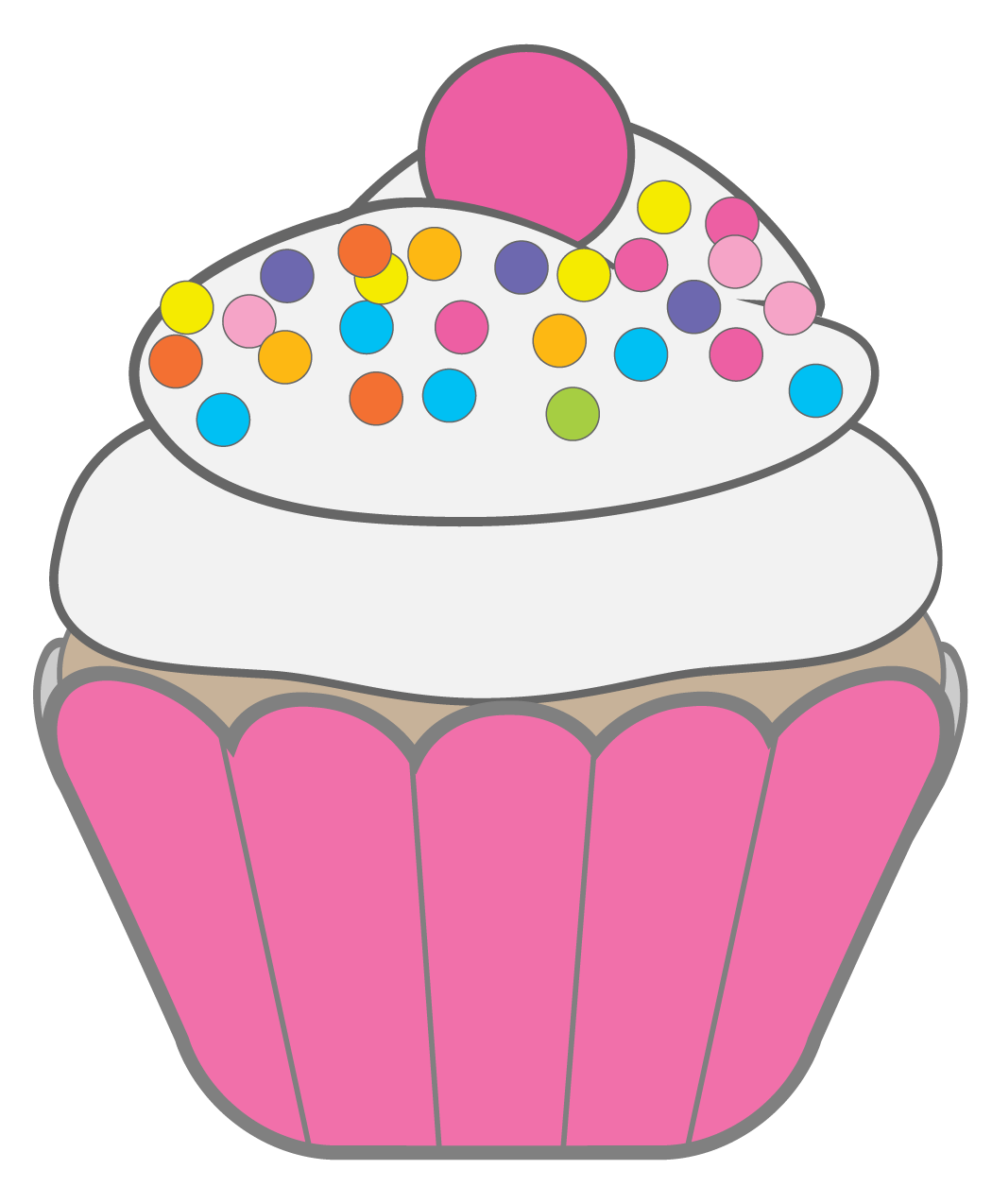 Free january cupcake cliparts. One clipart cute
