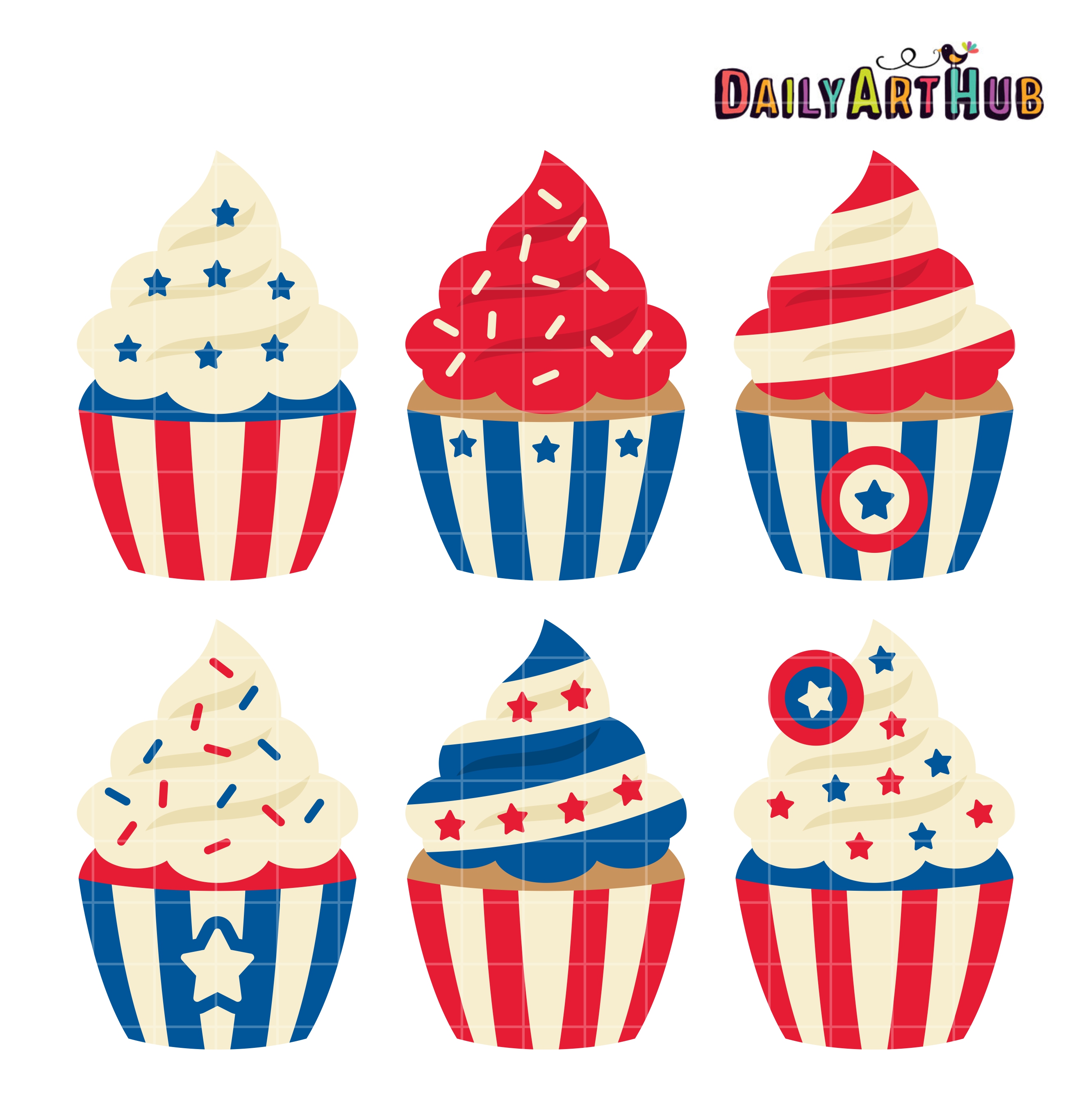 cupcakes clipart july