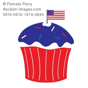 clipart cupcake july 4th