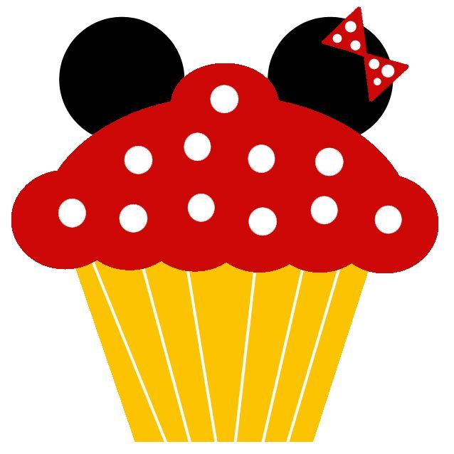 cupcakes clipart mickey mouse cupcake