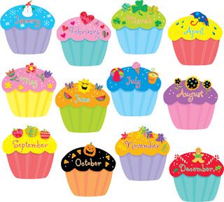 cupcakes clipart monthly