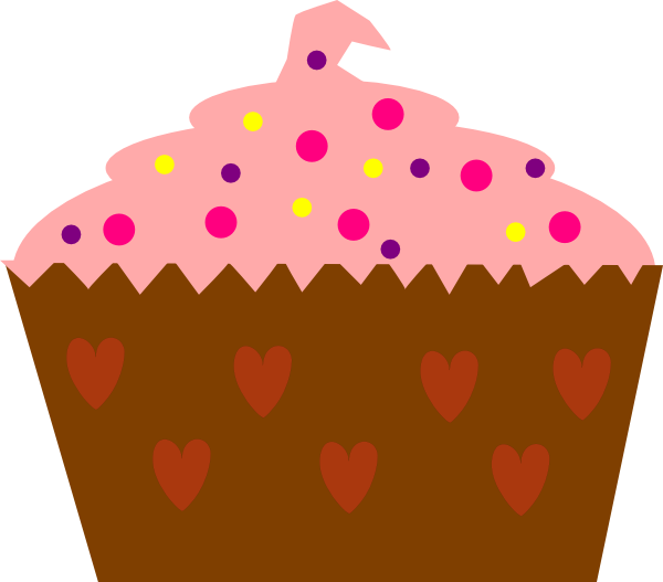 cupcake clipart orange