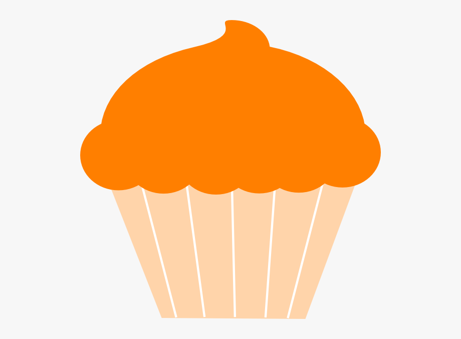 clipart cupcake orange