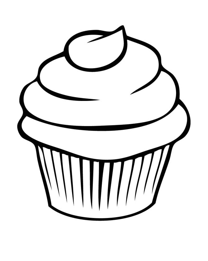 Free download clip art. Clipart cupcake outline