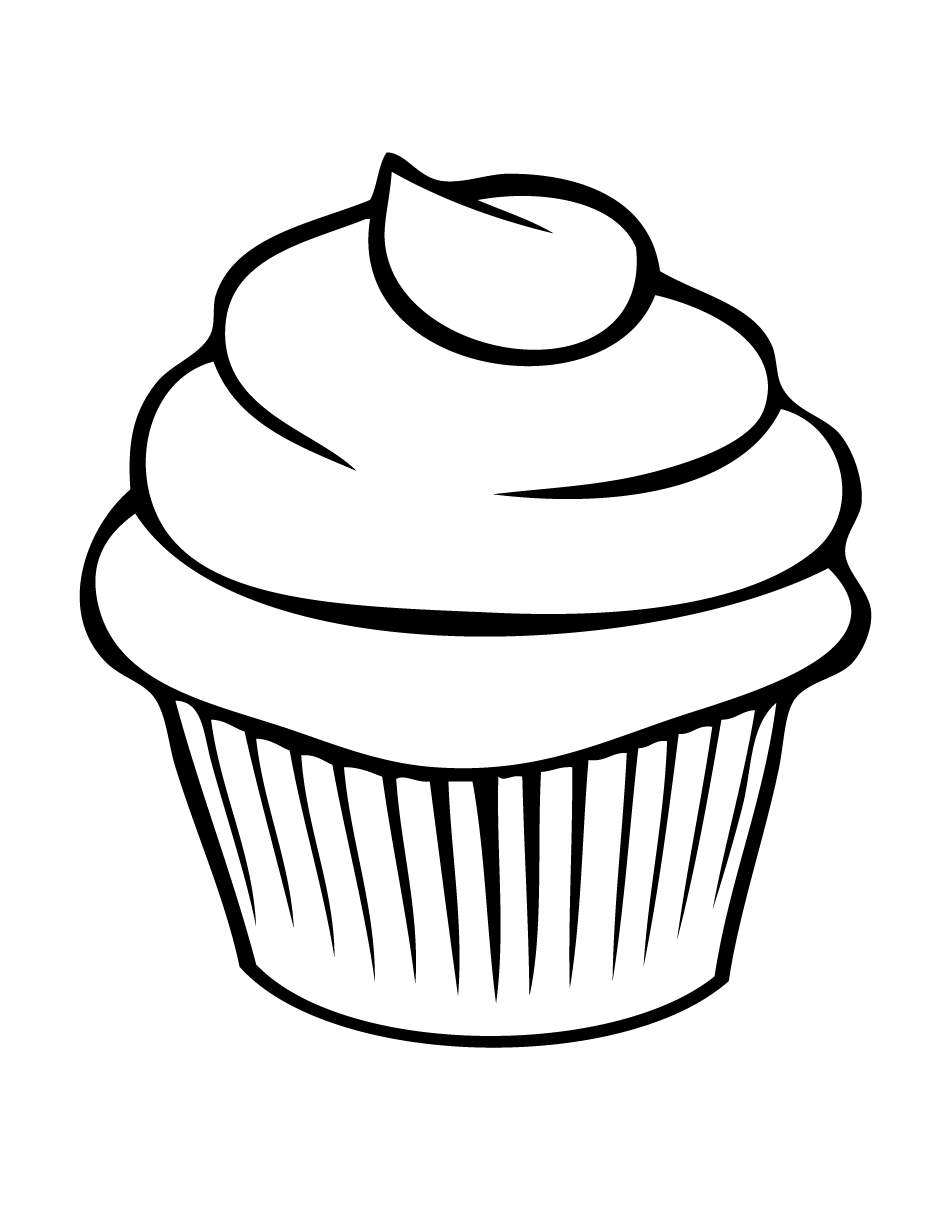 Clipart cupcake outline. Free download clip art