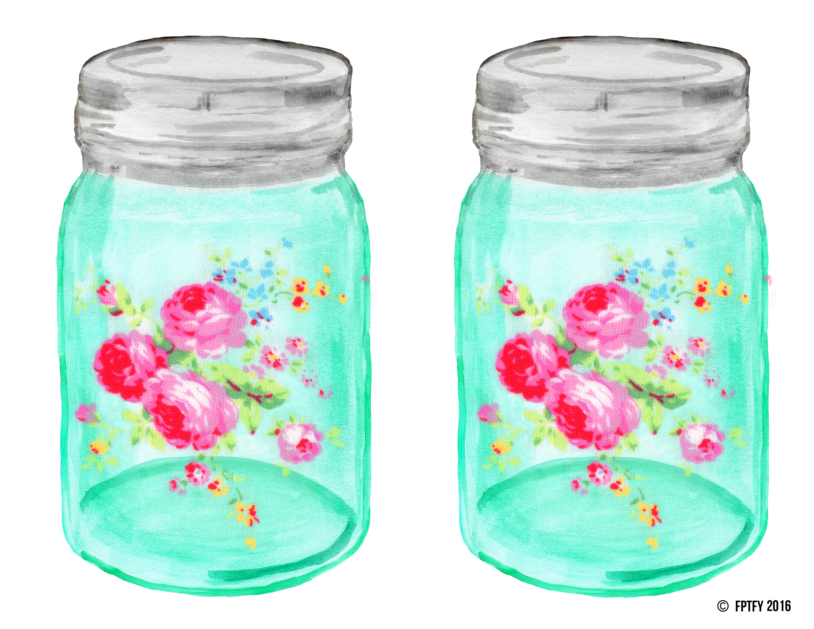 Shabby chic mason ball. Perfume clipart canning jar