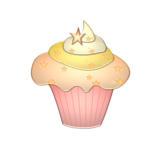 Freebie pink . Clipart cupcake star