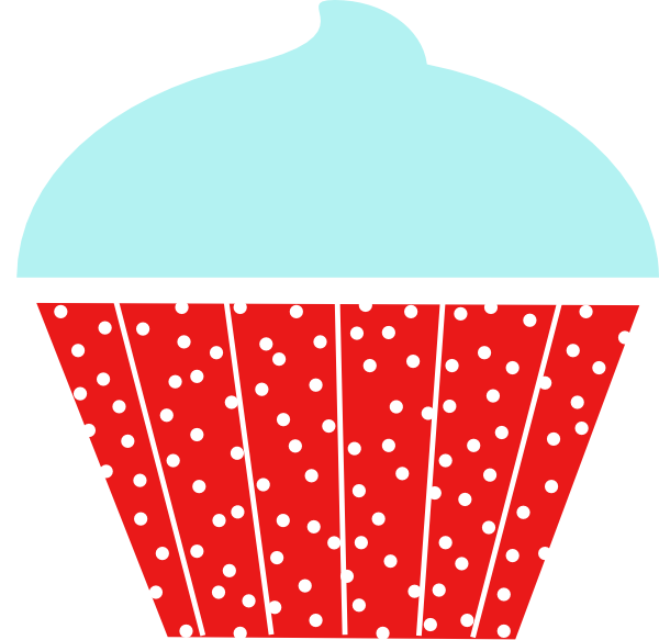cupcake clipart turquoise