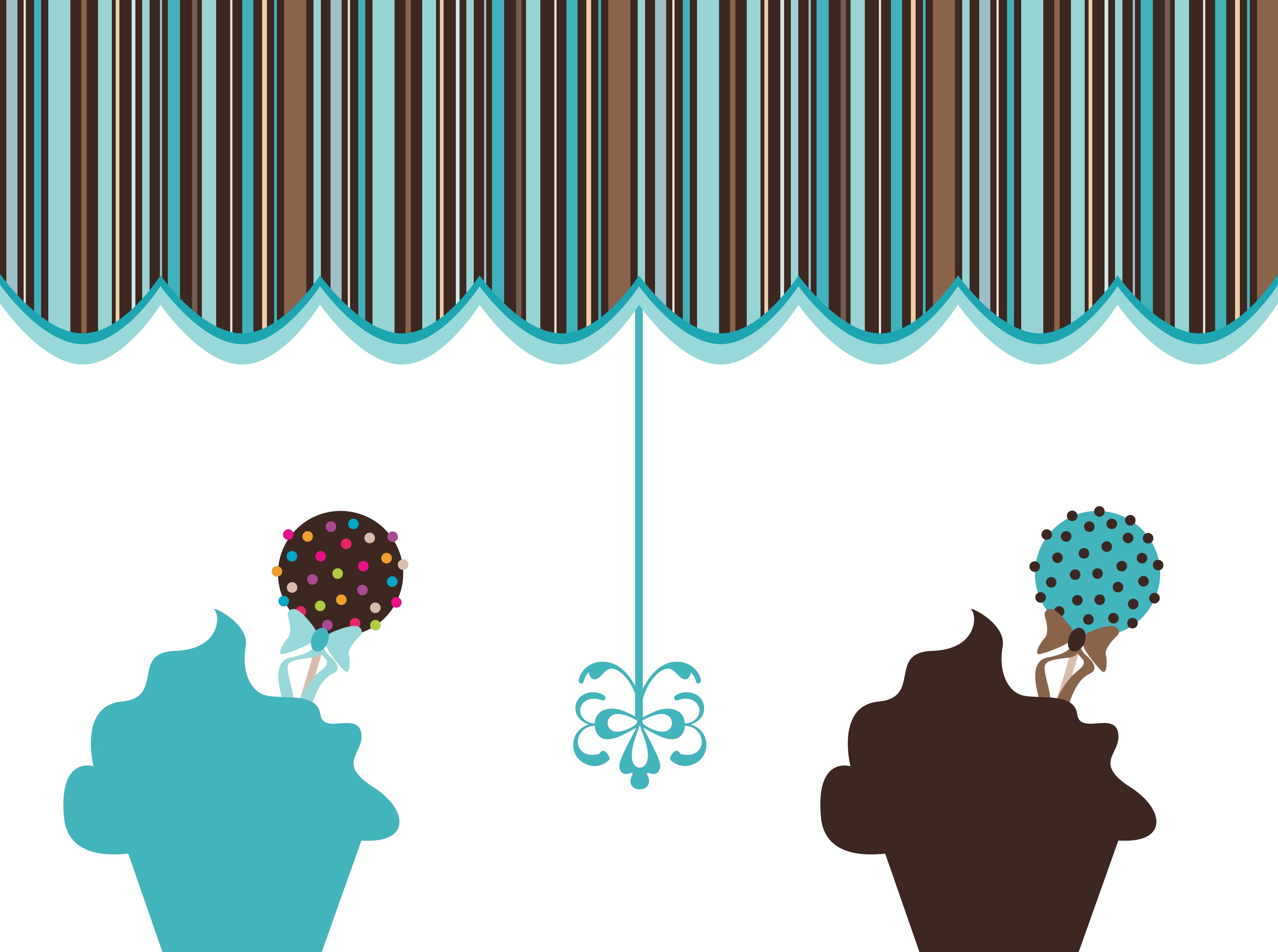  cupcakes with canopy. Positive clipart positive change