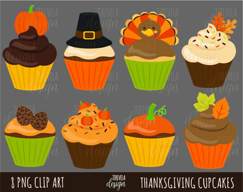 clipart cupcake thanksgiving