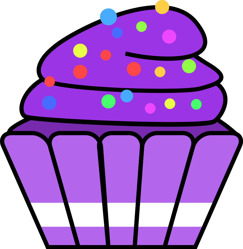 cupcakes clipart violet cake