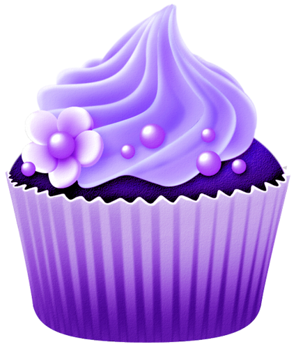 Cupcakes clipart violet cake.  png clip art