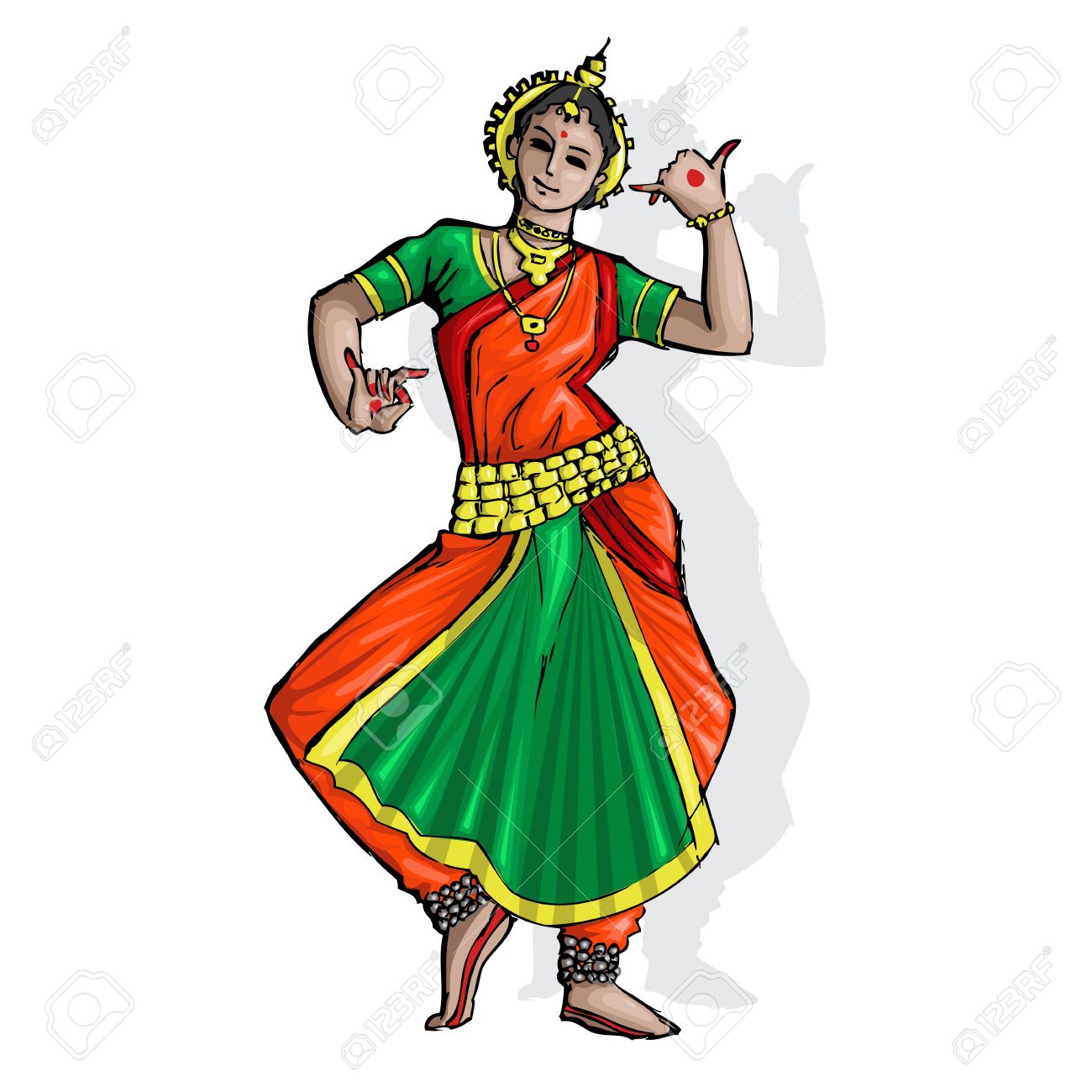dancing clipart bharatanatyam