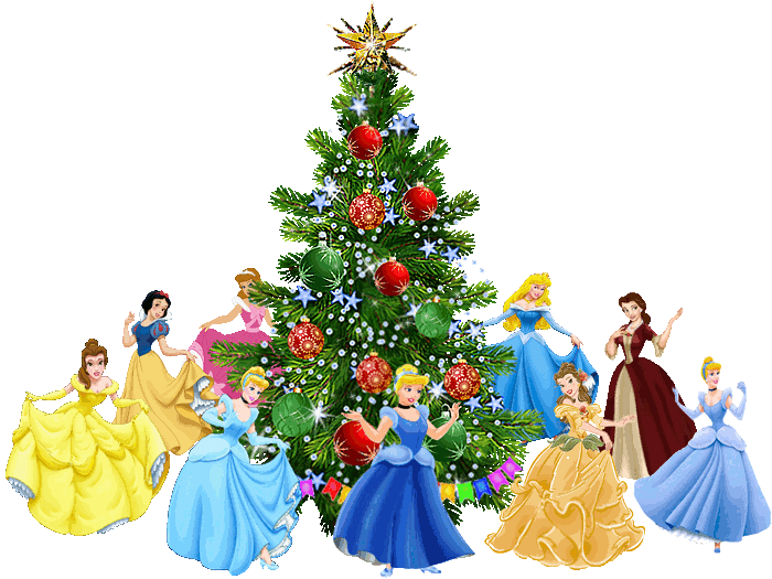 Christmas disney princesses. Mickey clipart tree