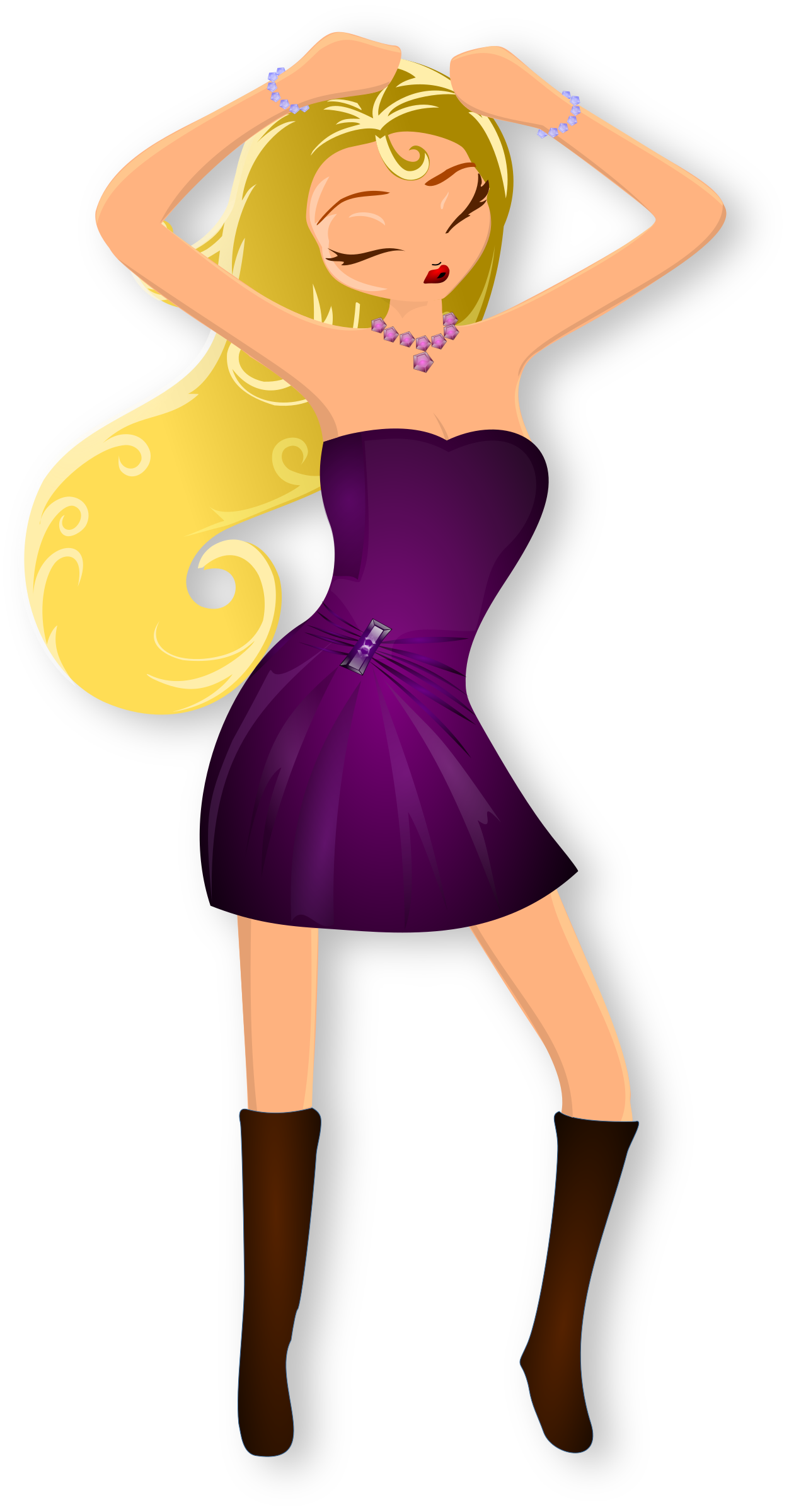 girl clipart blonde hair