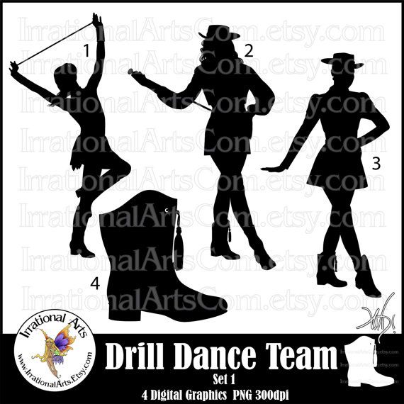 clipart dance drill team