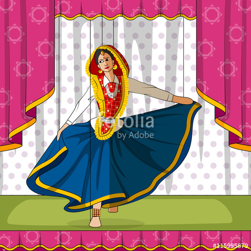 Dance clipart ghoomar. Rajasthani puppet doing performing