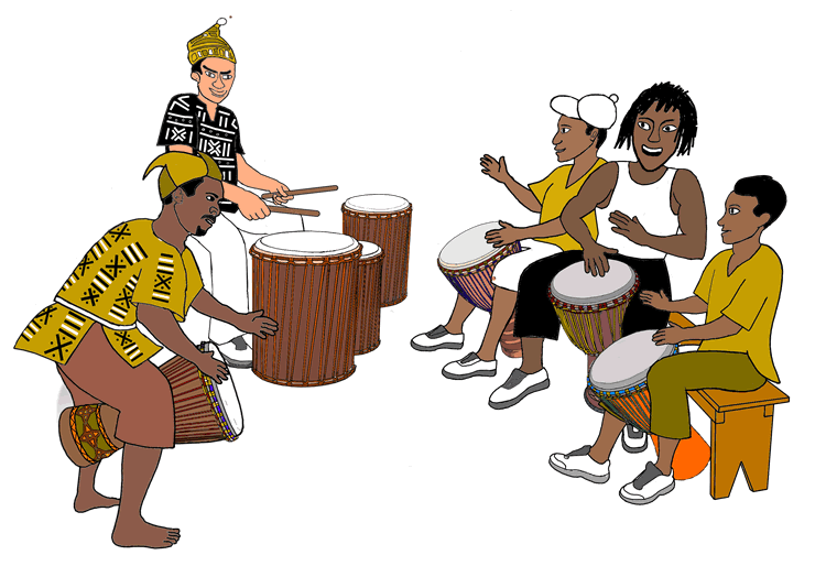 Preschool clipart music. African and dance 