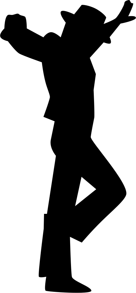 Clipart dance symbol. Male dancer silhouette clip
