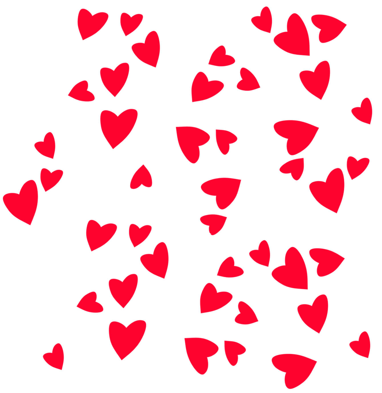 Valentines day decor clipart. Falling hearts png