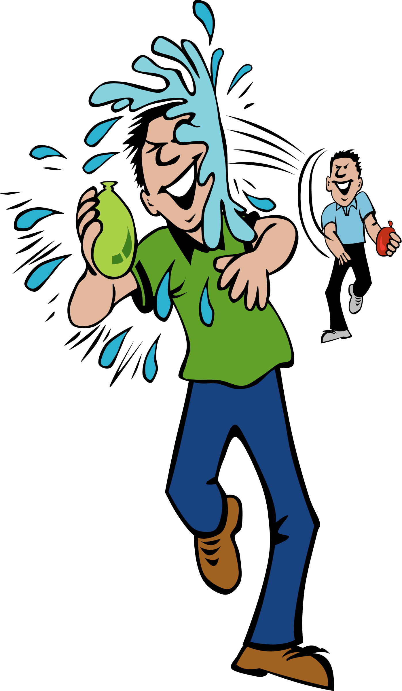 Water fight big image. Clipart definition clip art