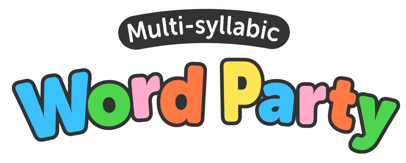 Multisyllabic word party app. Wow clipart expressive
