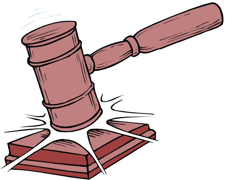 Under the law explained. Gavel clipart judicial branch