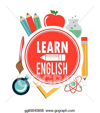 English clipart english design. Eps vector learn stock