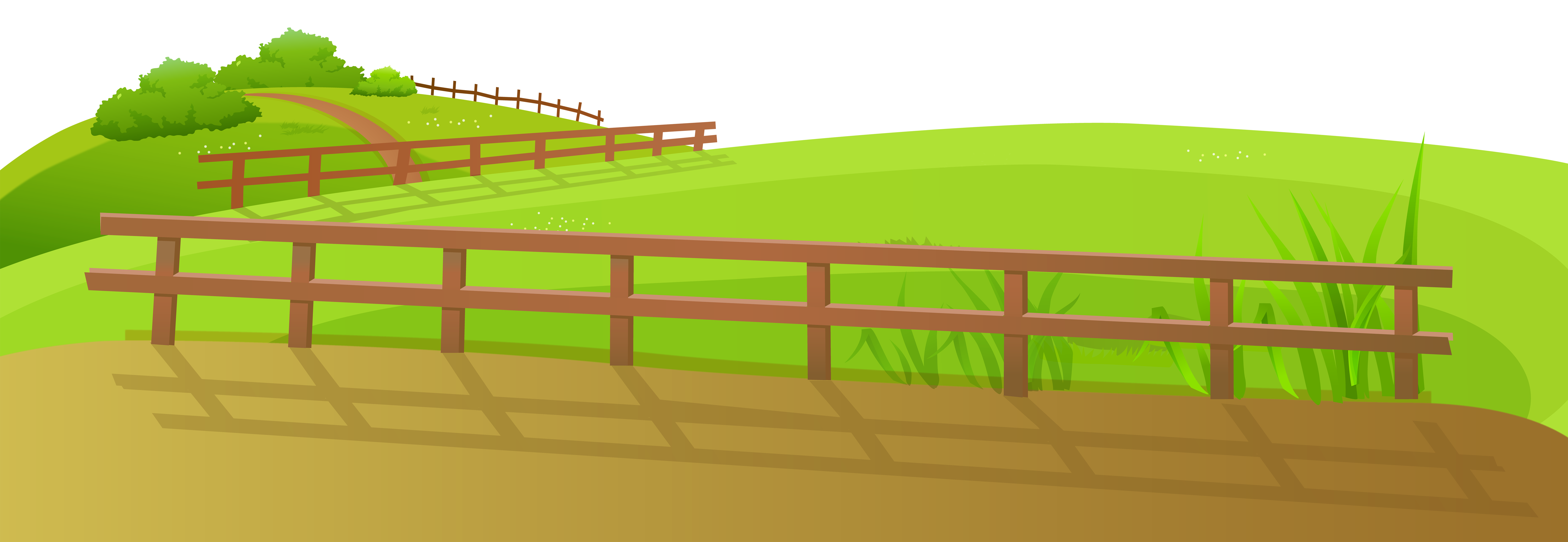 Field clipart farming. Grass ground with fence