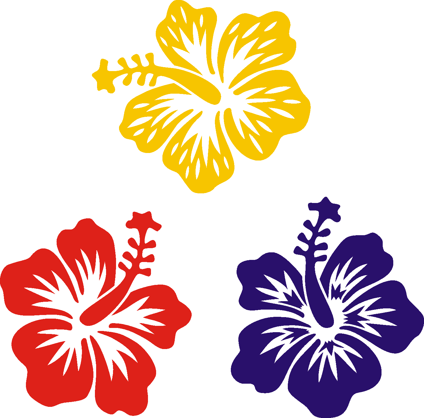 Hibiscus clipart printable.  collection of designs