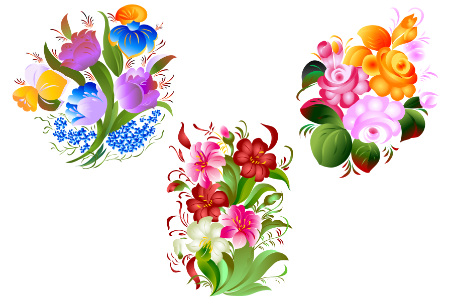 Clipart design floral. Svg and png files