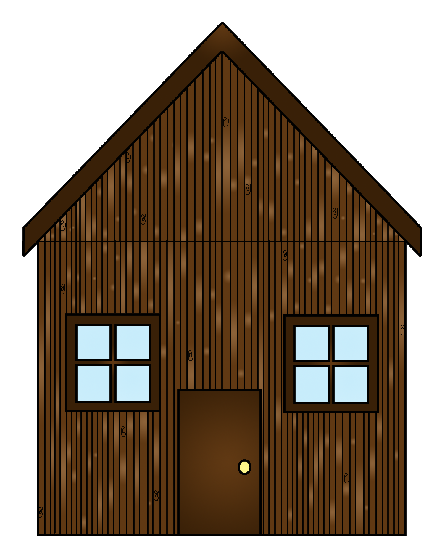 clipart houses brown