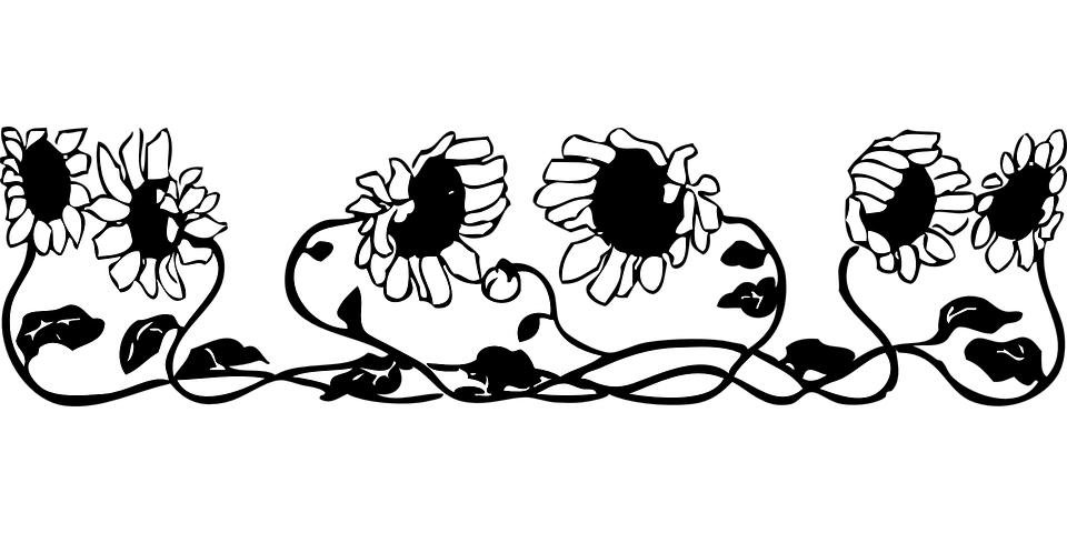 Flower border shop of. Clipart design line