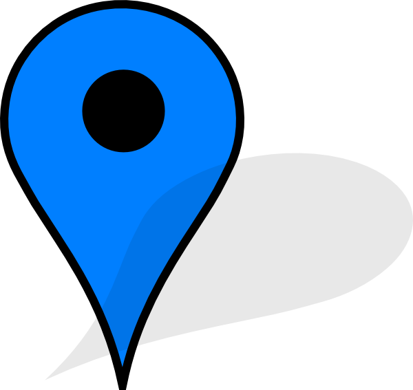 Clipart map journey. Google maps pin blue