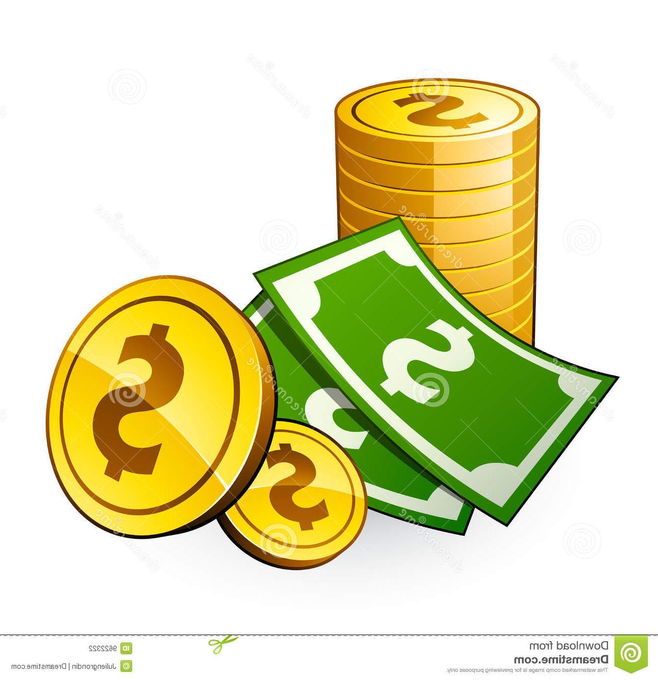Dollar clipart pile coin. Of money free download