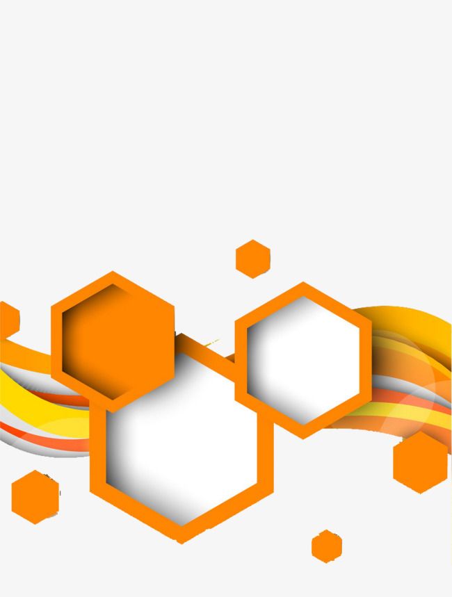 Hexagon clipart orange. Art deco picture material
