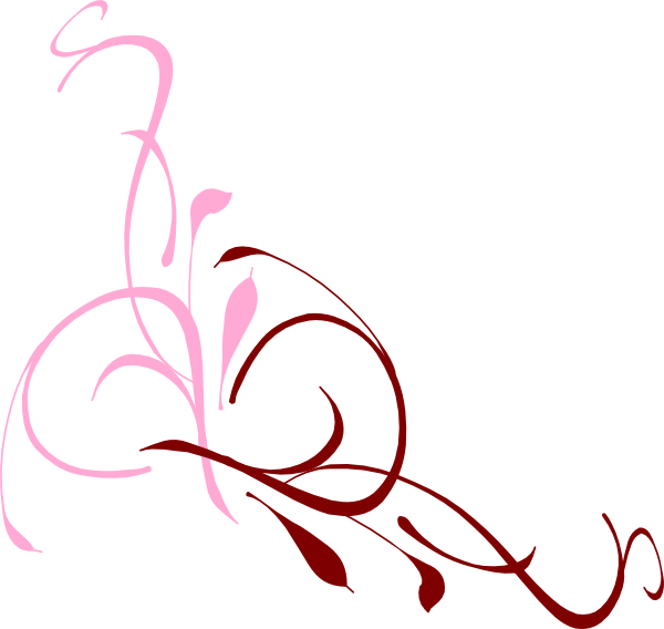 Swirl bubblegum pink clip. Plum clipart floral
