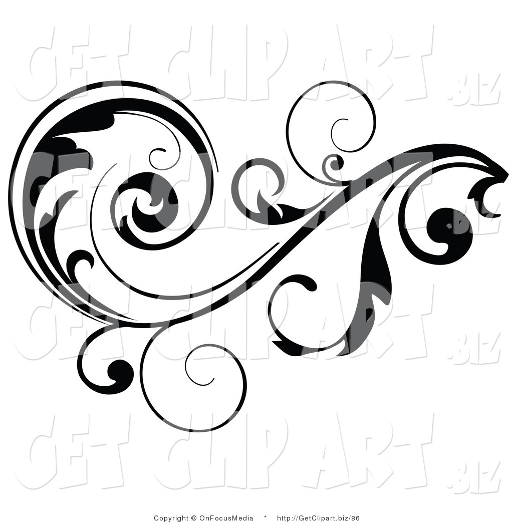 scroll clipart decorative symbol