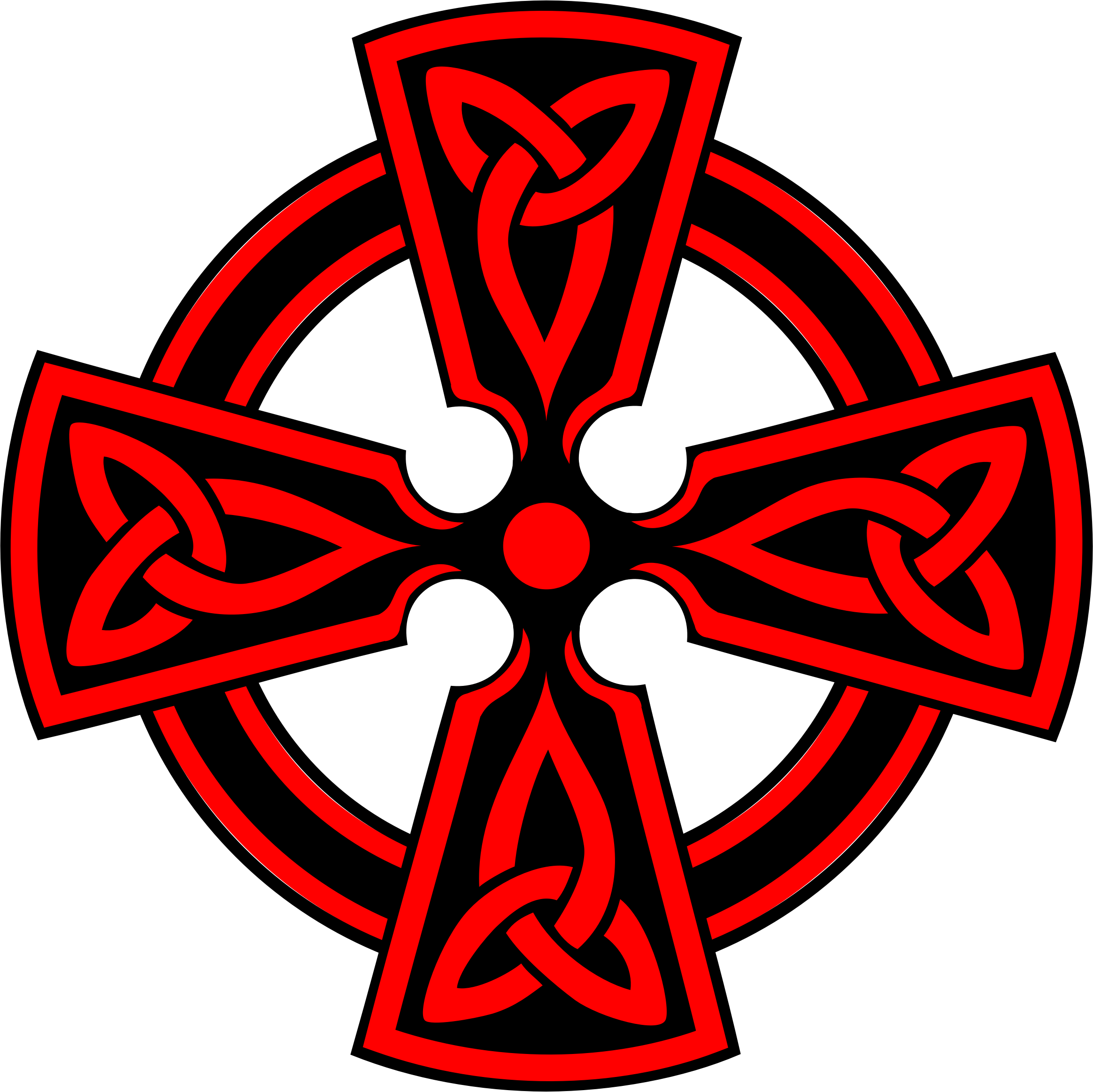 Celtic decorativetriquetras red big. Clipart designs cross