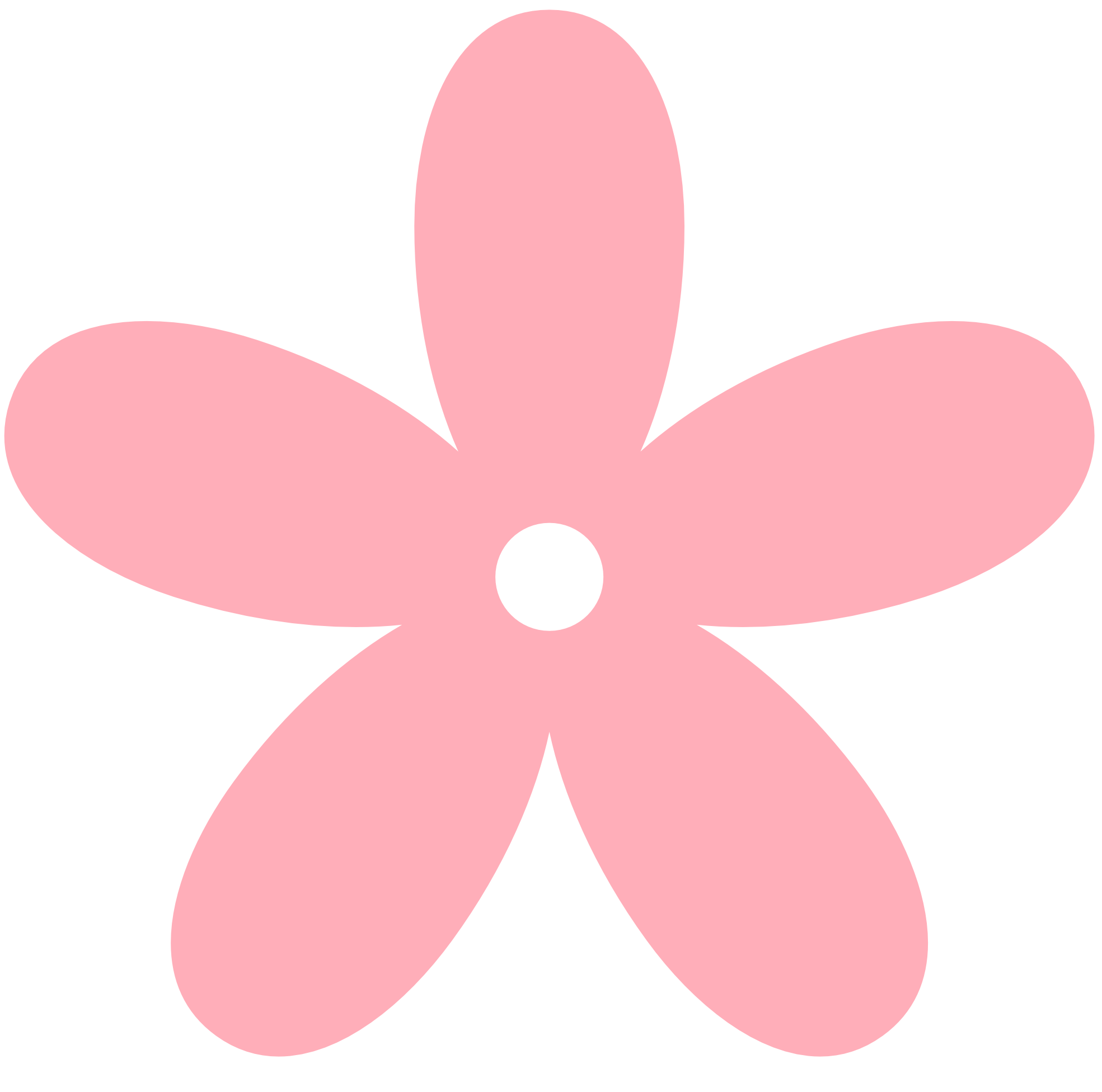 Clipart flowers kawaii. Light pink flower 