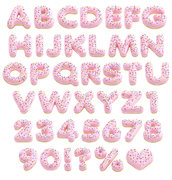 clipart letters donut
