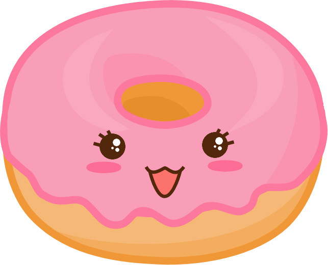 Doughnut clipart colorful. Kawaii donut png transparent