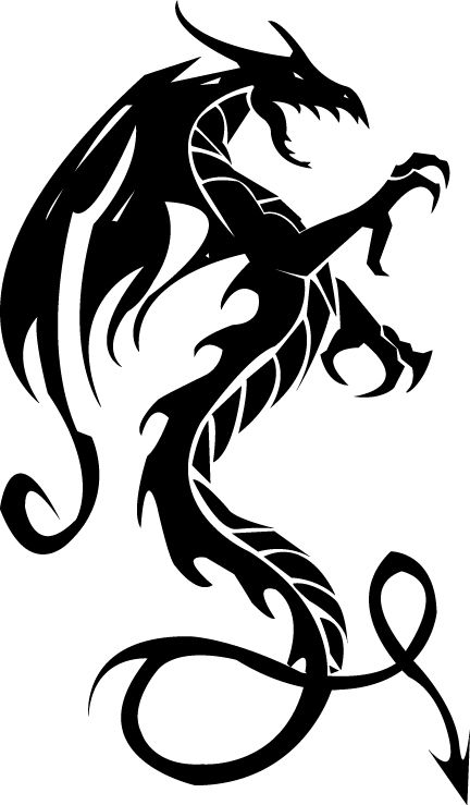 dragon clipart stencil