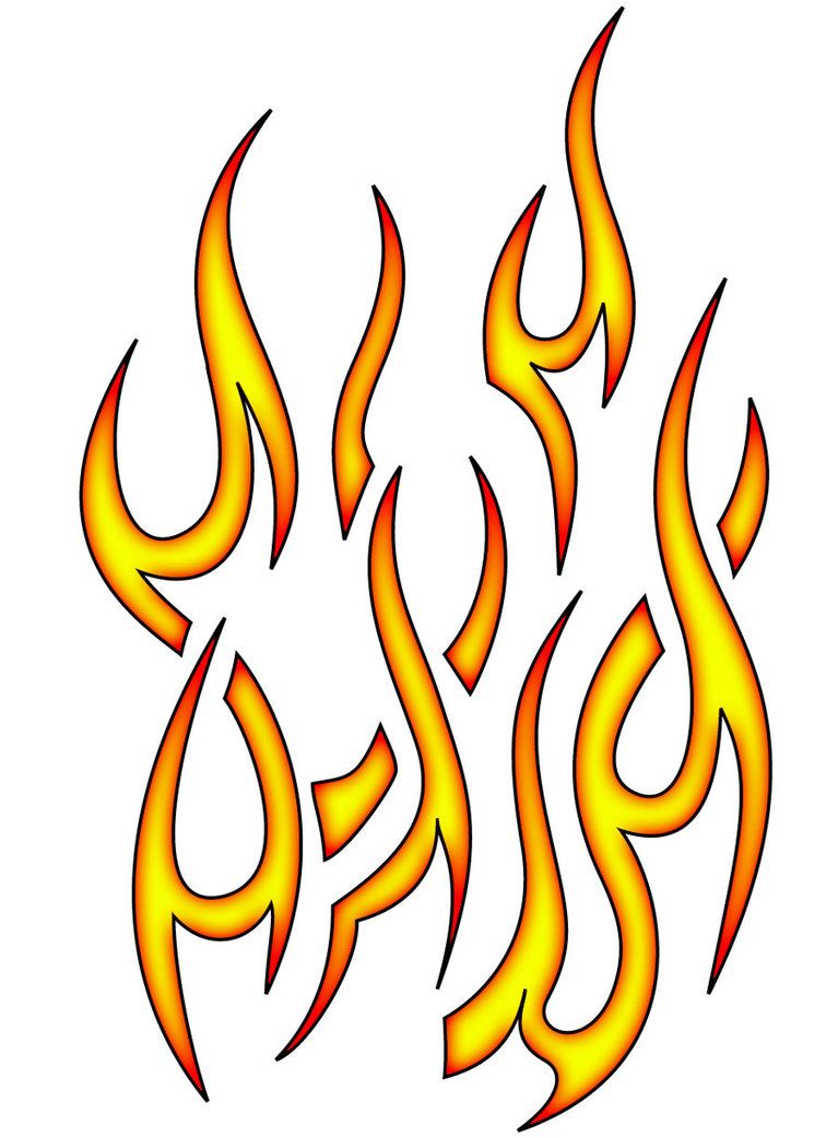 flames clipart tribal