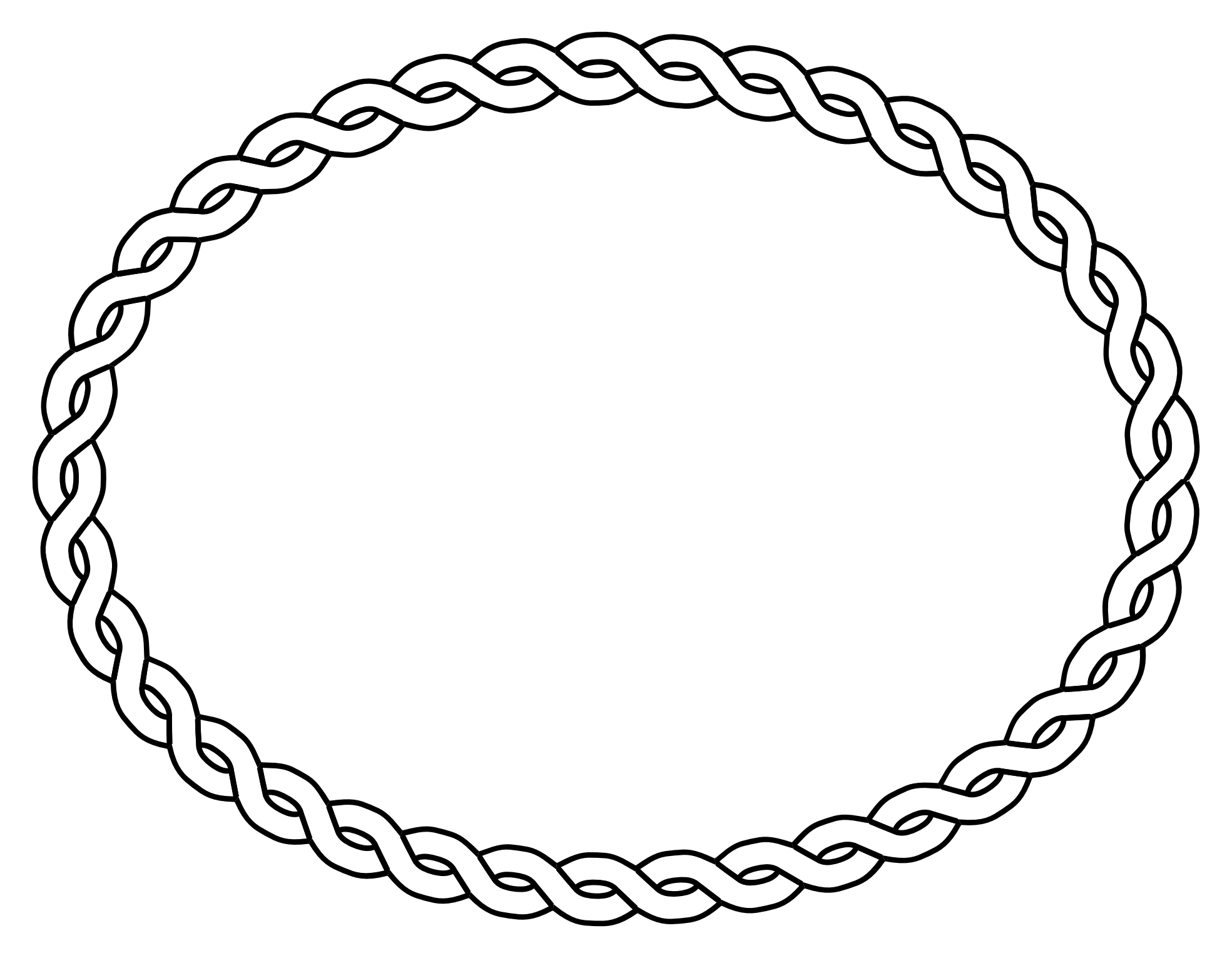 Clipart designs oval. Frame black and white