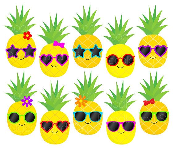 pineapple clipart hawaiian theme
