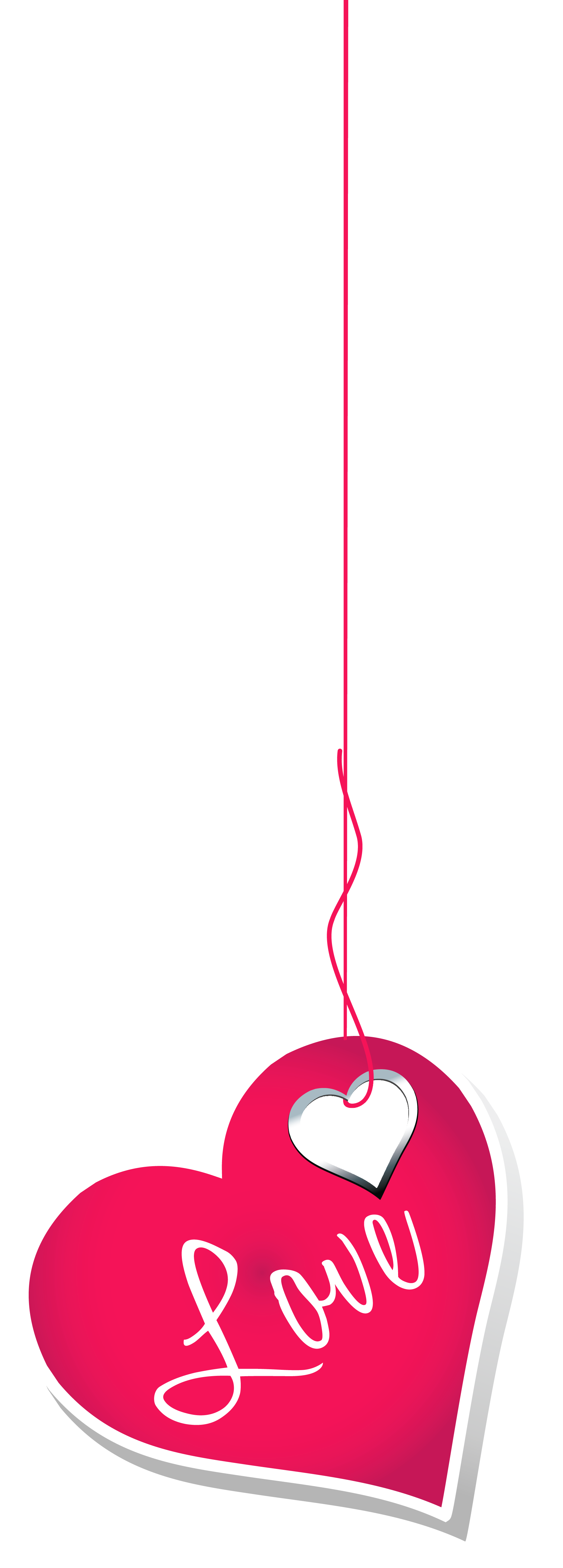 Clipart designs red. Hanging pink love heart