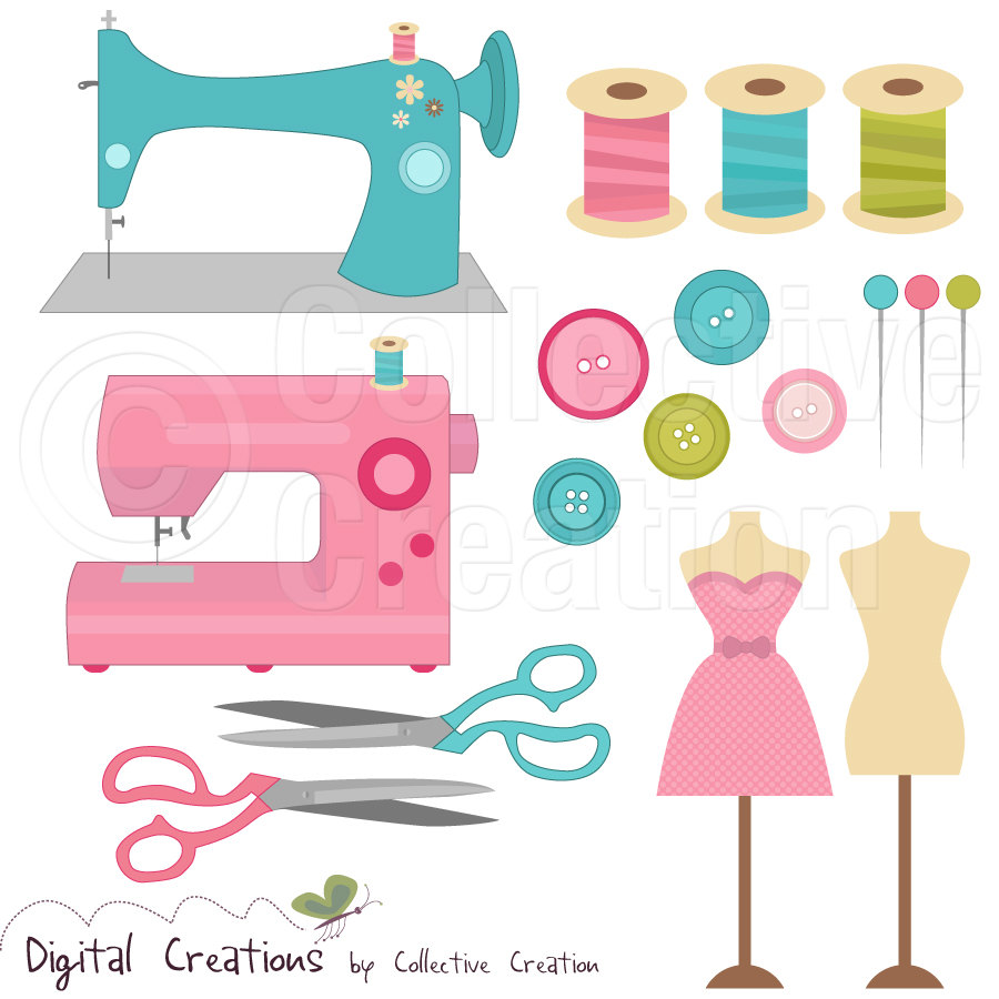 sewing clipart illustration